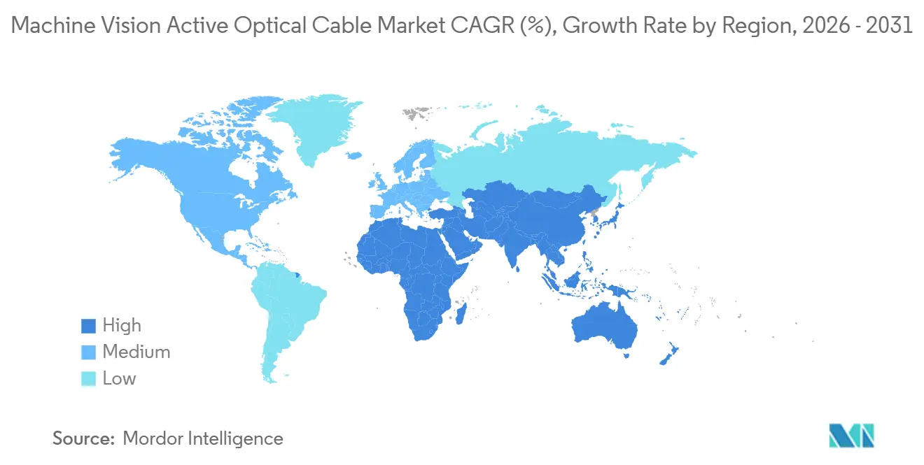 Machine Vision Active Optical Cable Market Growth Rate by Region