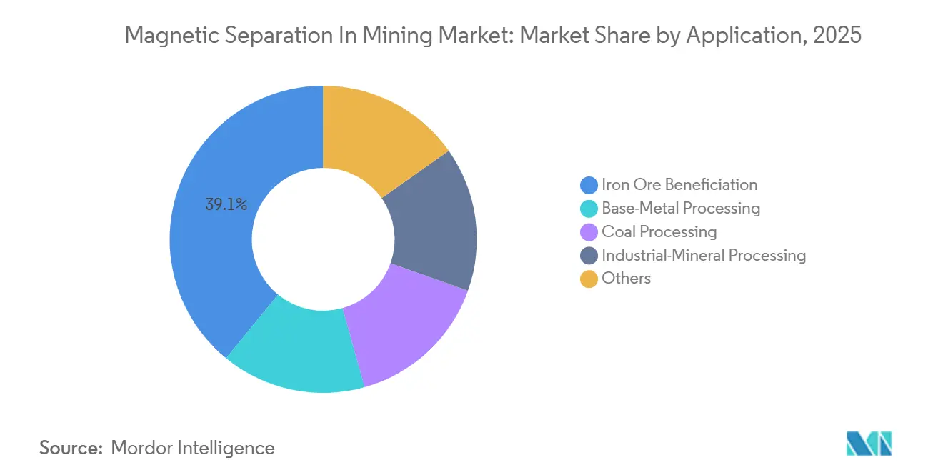 Magnetic Separation In Mining Market Share by Application, 2025