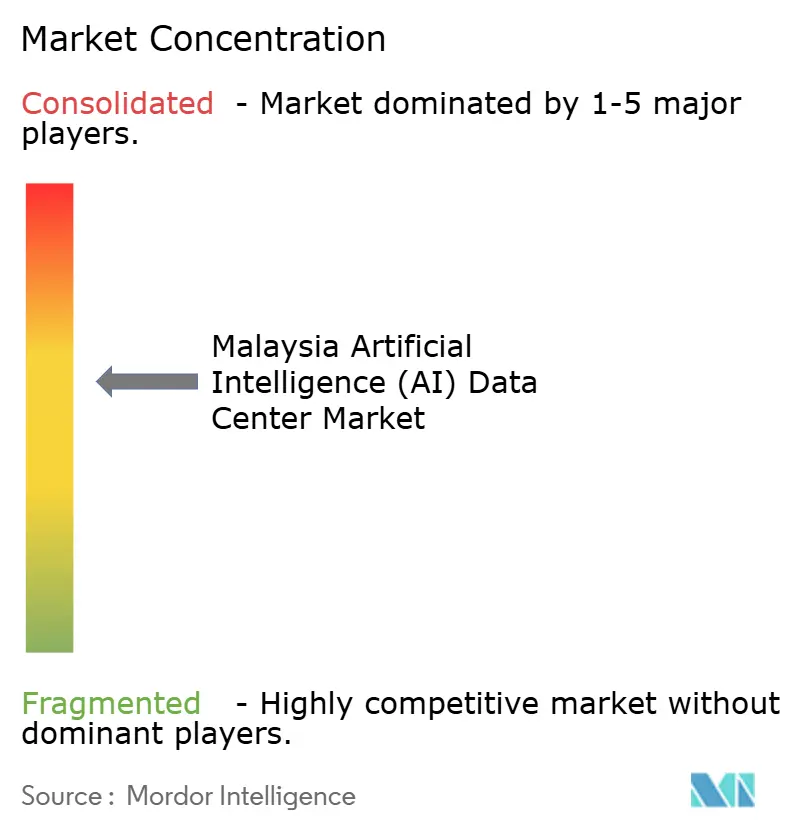 Malaysia Artificial Intelligence (AI) Optimised Data Center Market Concentration