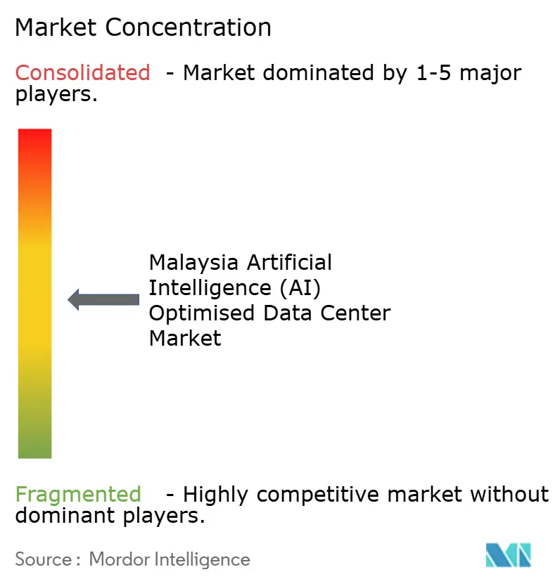 Malaysia Artificial Intelligence (AI) Optimised Data Center Market Concentration
