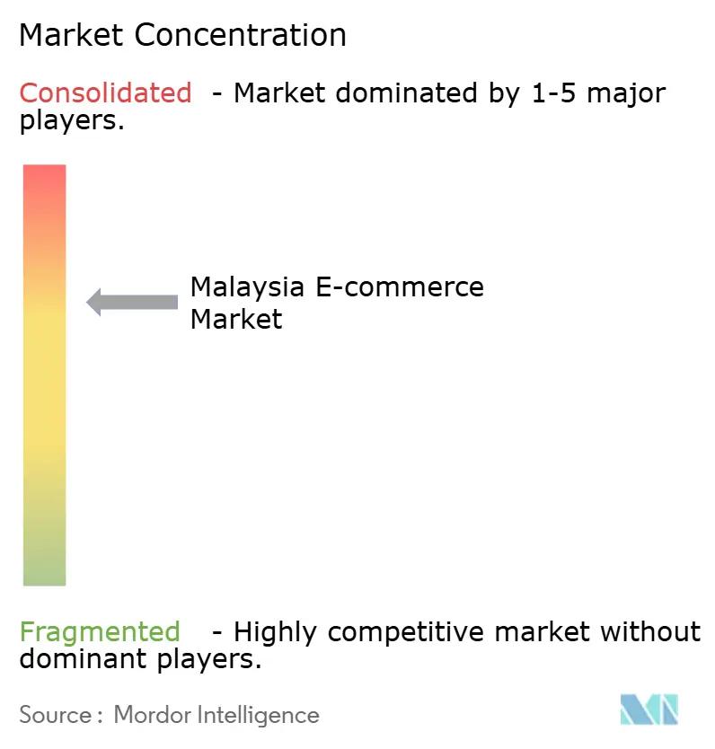 Malaysia E-Commerce Market Concentration