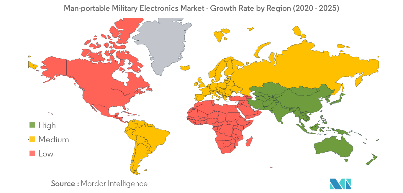 man portable military electronics market share