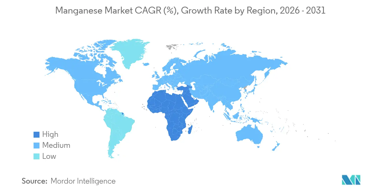 Manganese Market Growth Rate by Region