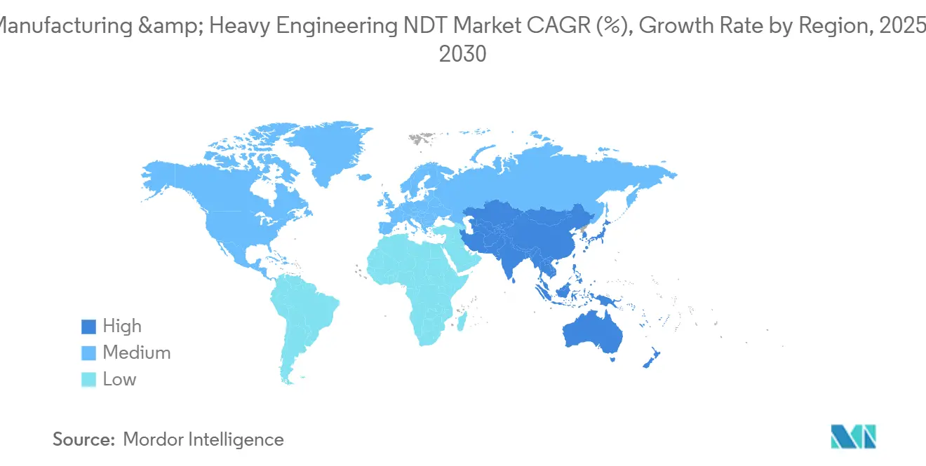 Manufacturing & Heavy Engineering NDT Market CAGR (%), Growth Rate by Region
