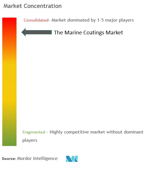 Concentración del mercado de revestimientos marinos