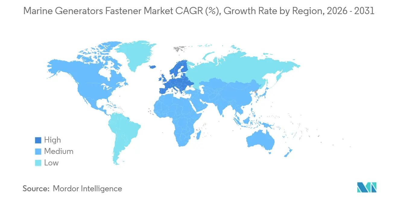 Marine Generators Fastener Market Growth Rate by Region