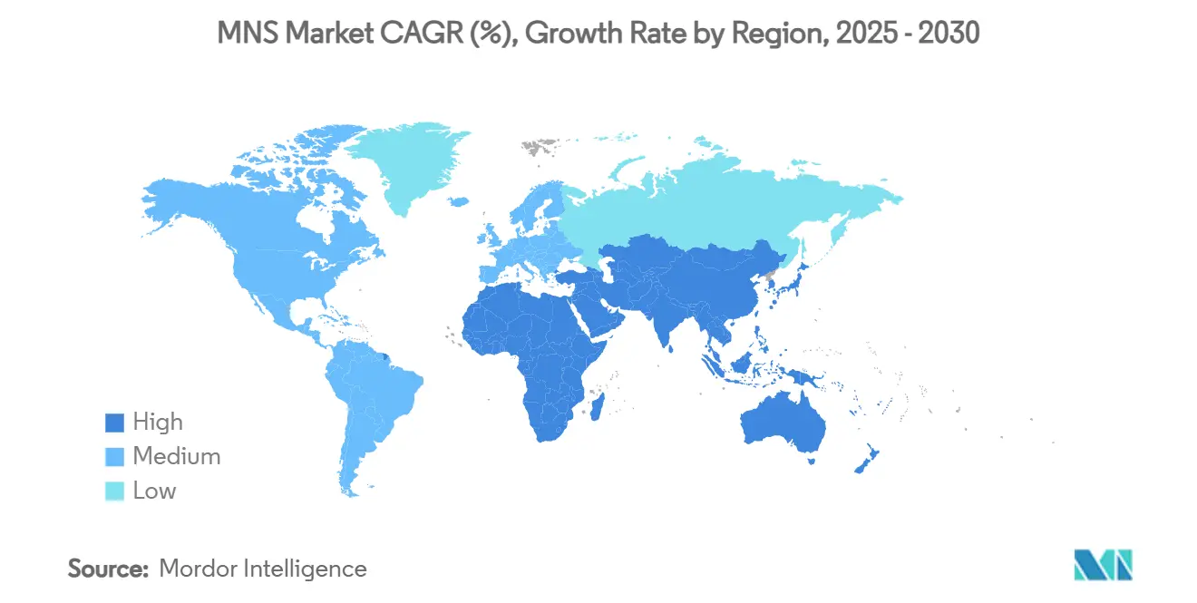 MNS Market CAGR (%), Growth Rate by Region