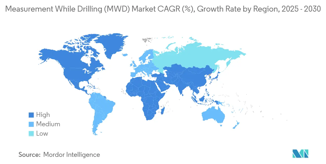 Measurement While Drilling (MWD) Market CAGR (%), Growth Rate by Region