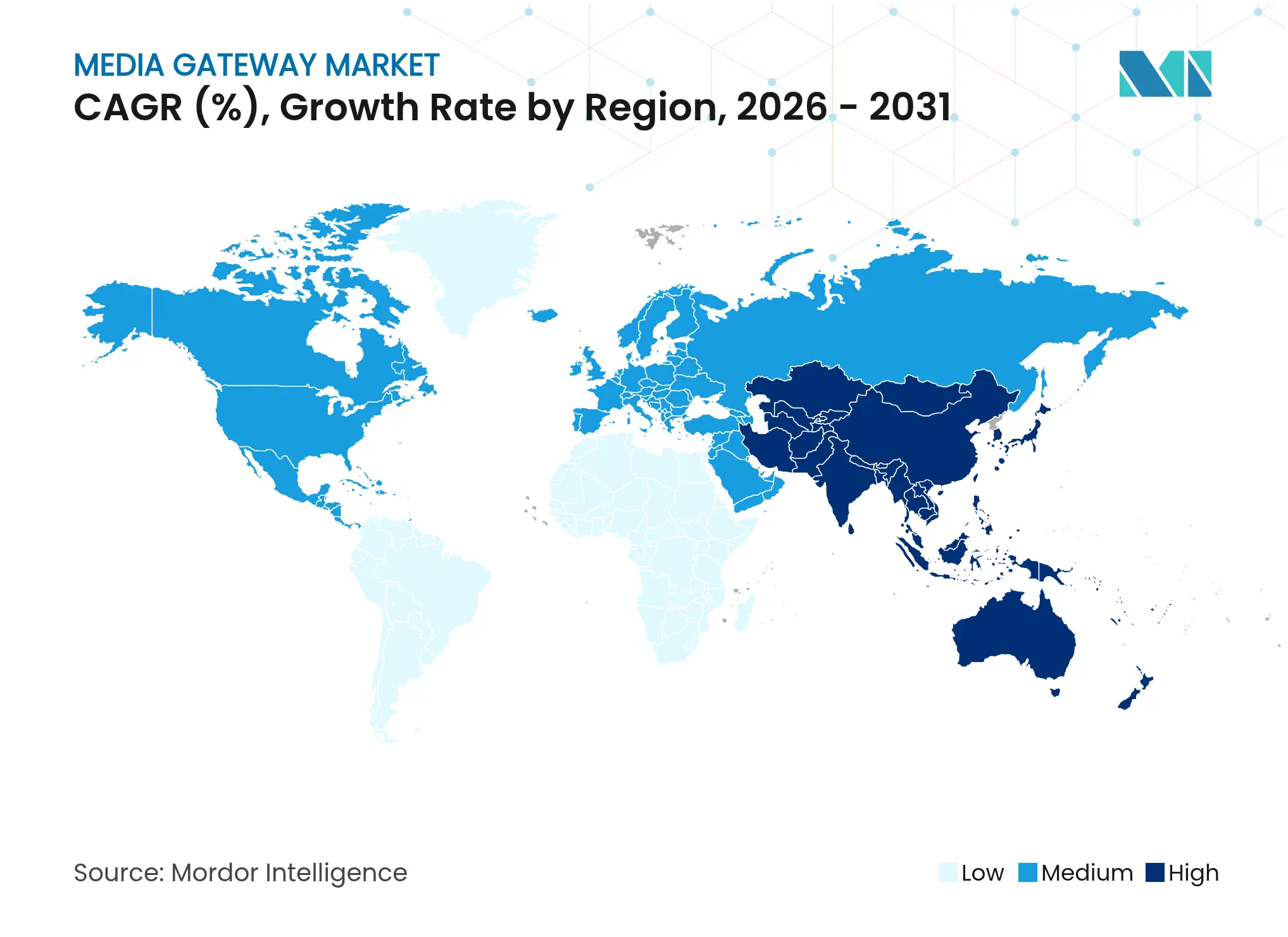 Media Gateway Market CAGR (%), Growth Rate by Region
