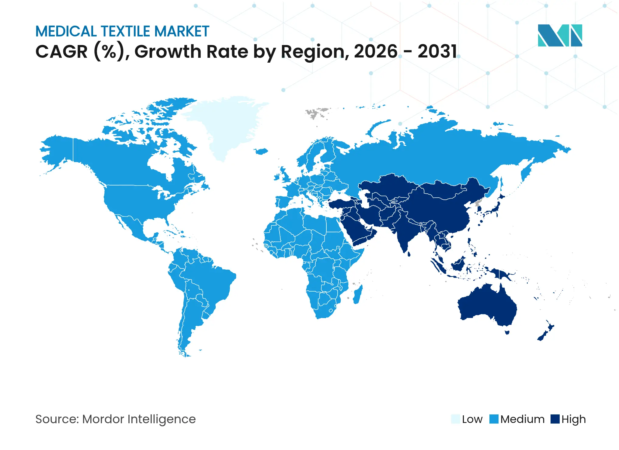 Medical Textile Market CAGR (%), Growth Rate by Region
