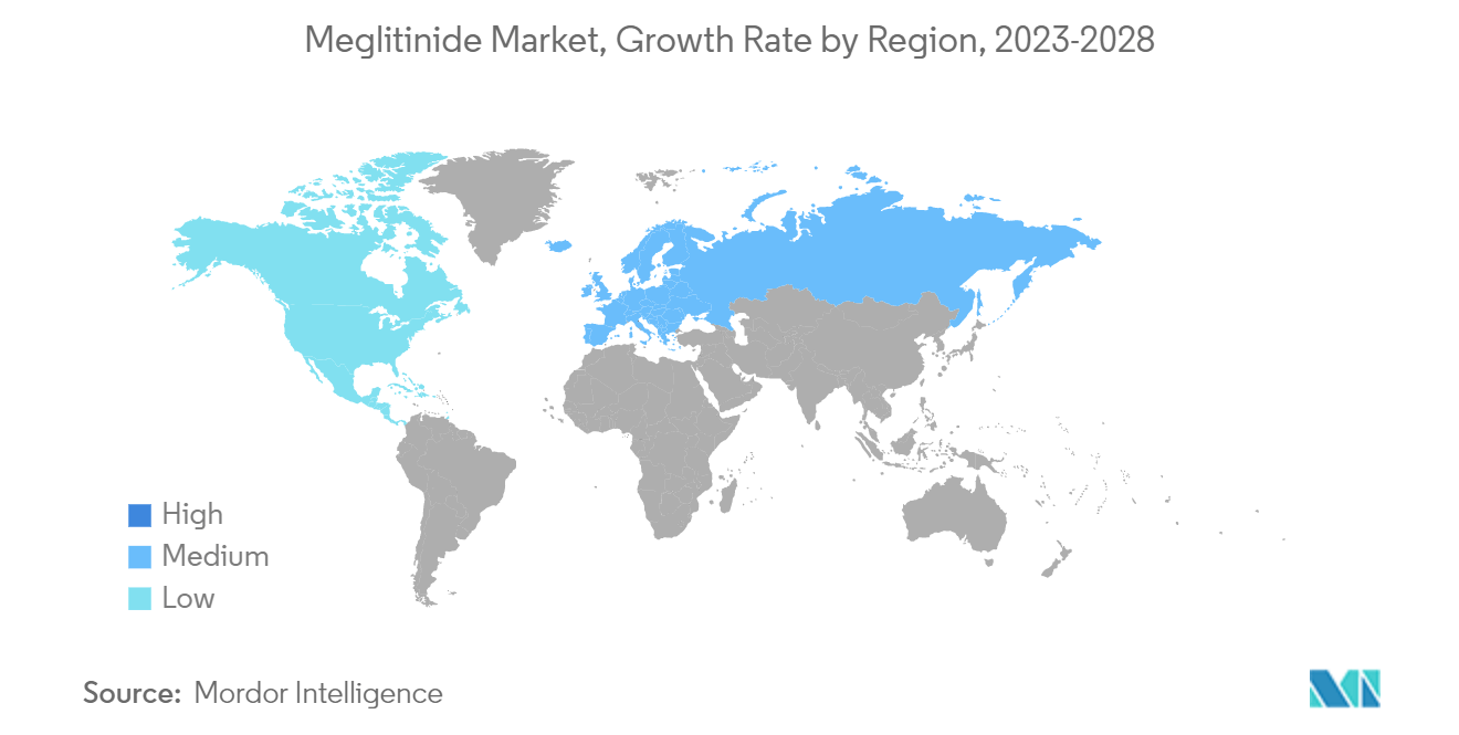 Meglitinide Market, Growth Rate by Region, 2023-2028