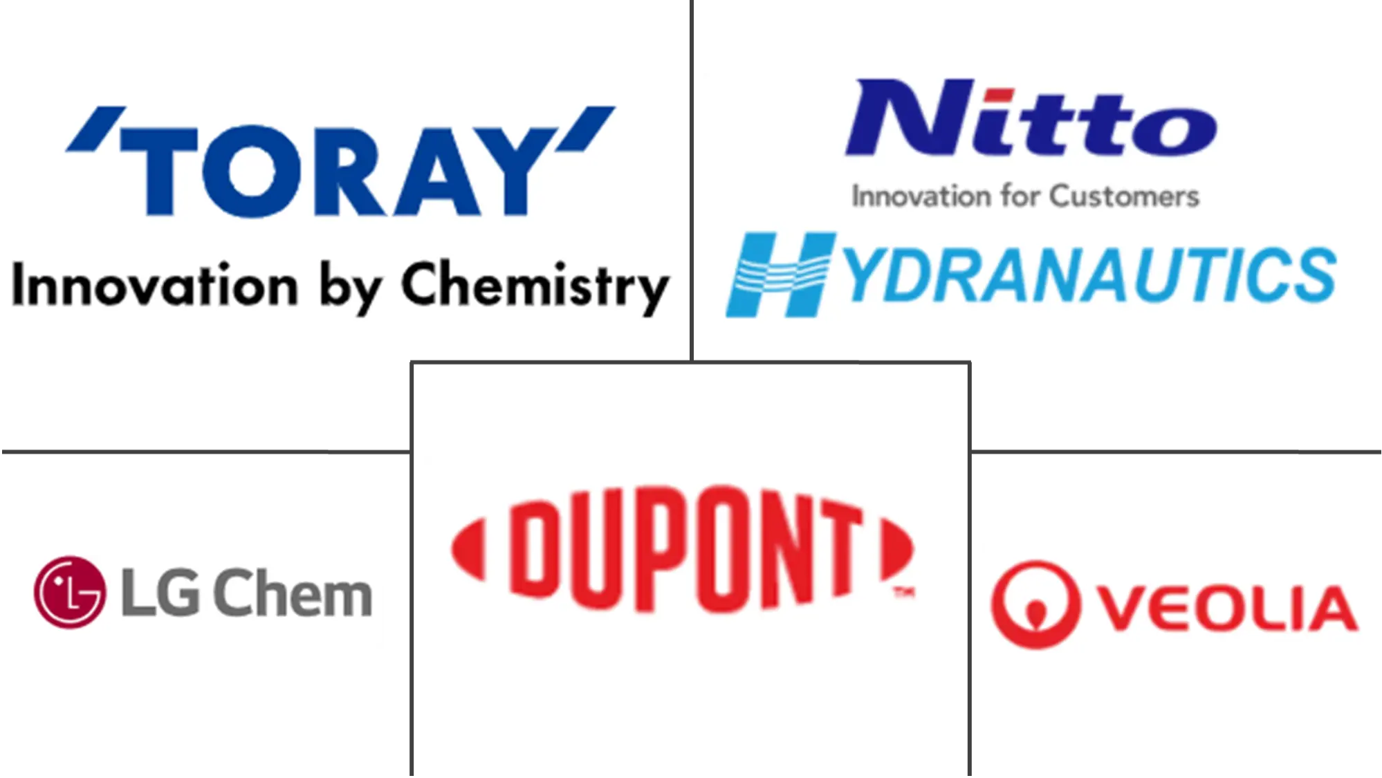 Major players in Membrane Water And Wastewater Treatment industry