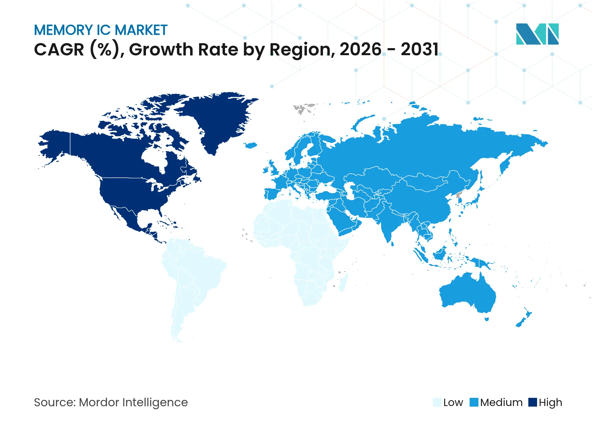Memory IC Market CAGR (%), Growth Rate by Region