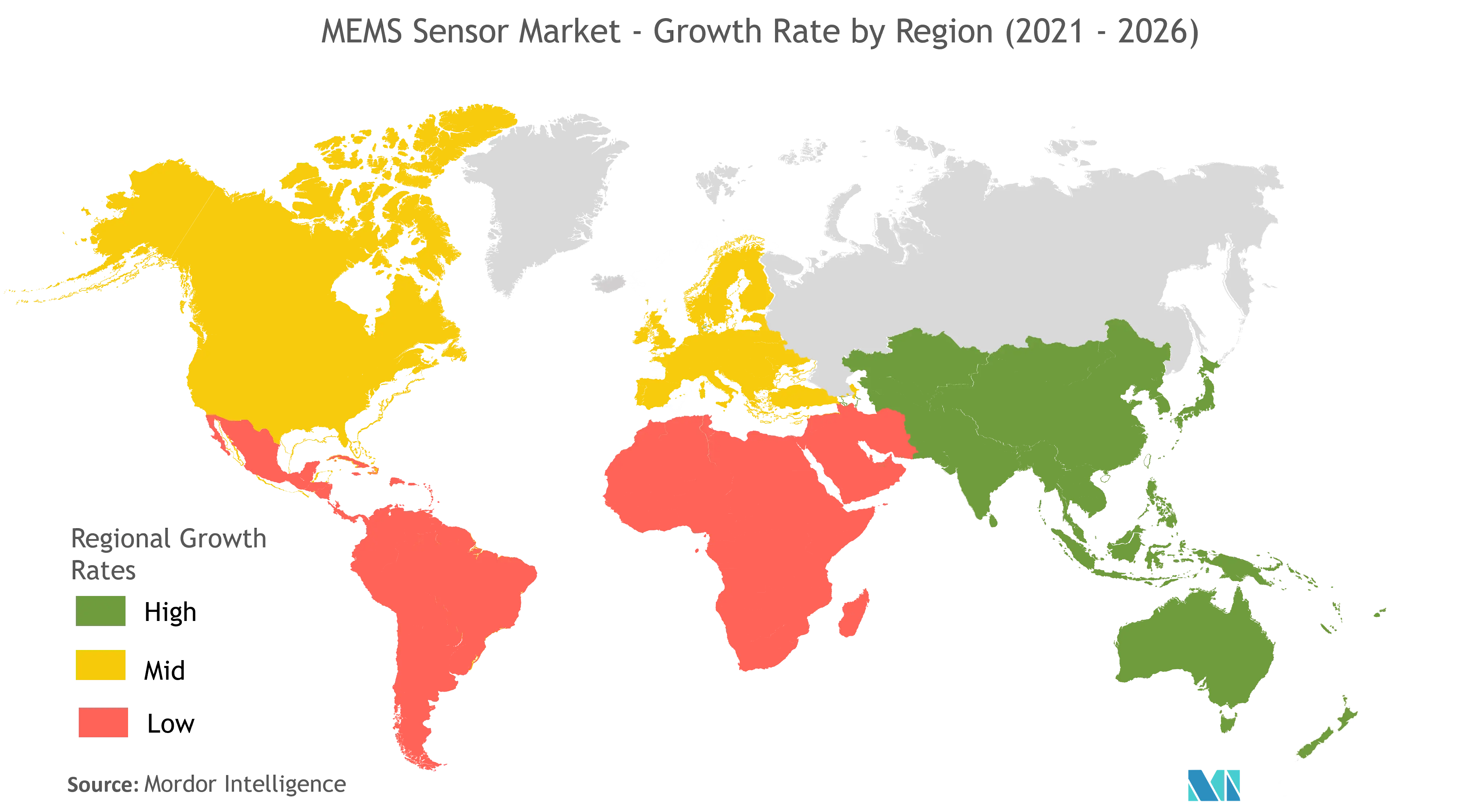 MEMS Sensor Market Growth Rate By Region