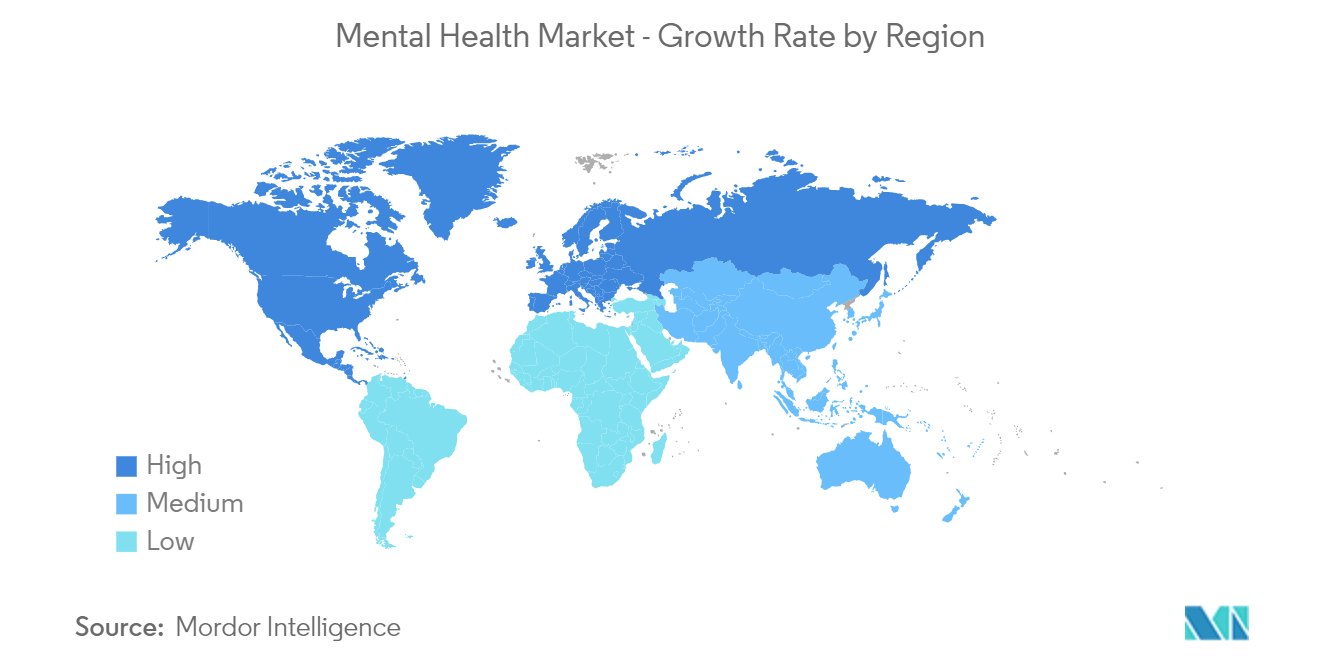 Mental Health Market - Growth Rate by Region