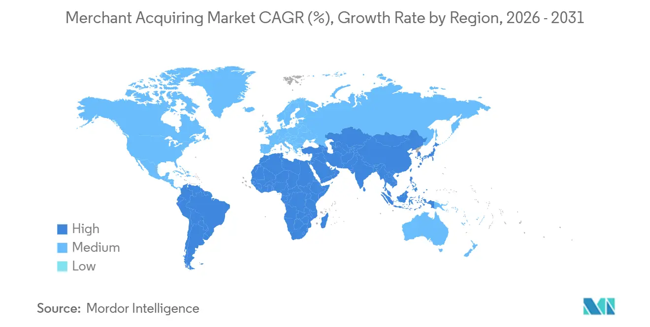 Merchant Acquiring Market Growth Rate by Region