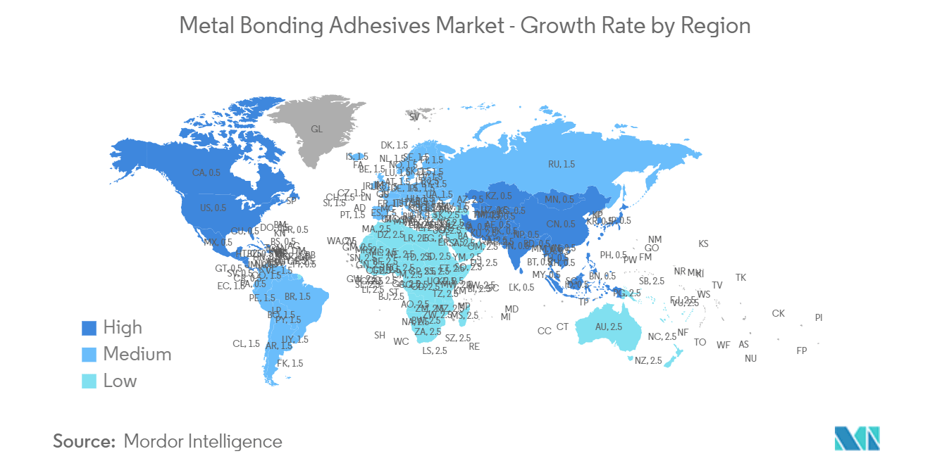 Metal Bonding Adhesives Market -Metal Bonding Adhesives Market - Growth Rate by Region