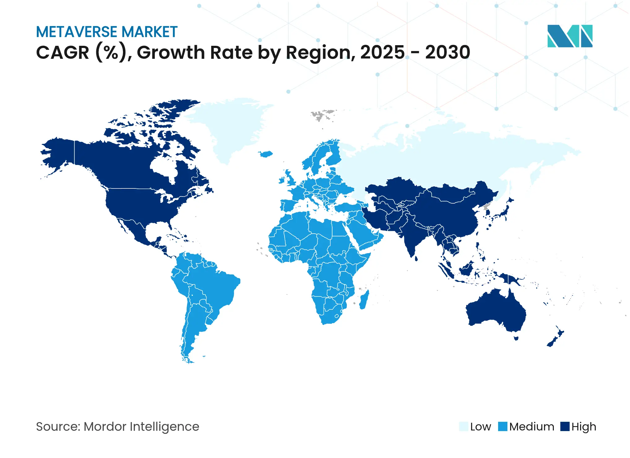 Metaverse Market CAGR (%), Growth Rate by Region