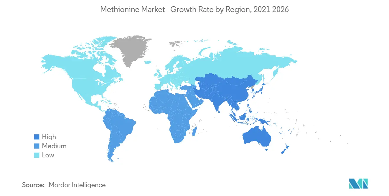 Methionine Market Growth Rate By Region
