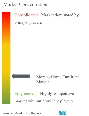 メキシコ家庭用家具市場の集中度
