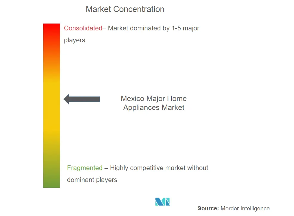 Mexico Major Home Appliance Market Concentration