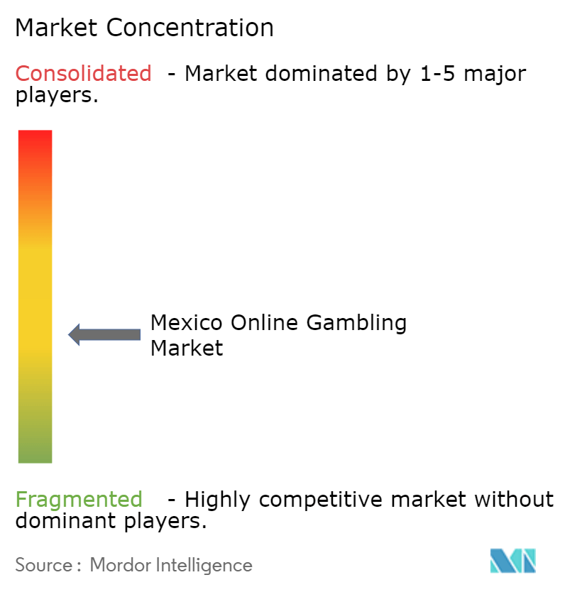 Mexico Online Gambling Market Concentration