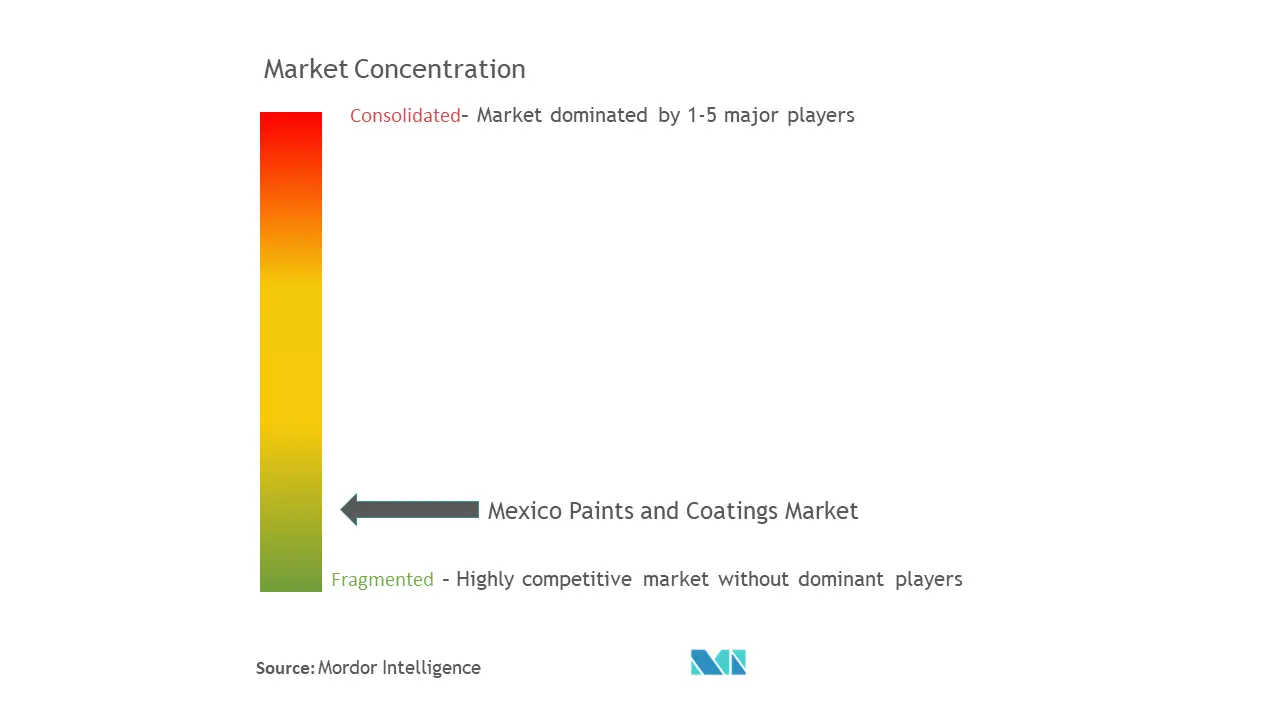 Mexico Paints And Coatings Market Concentration