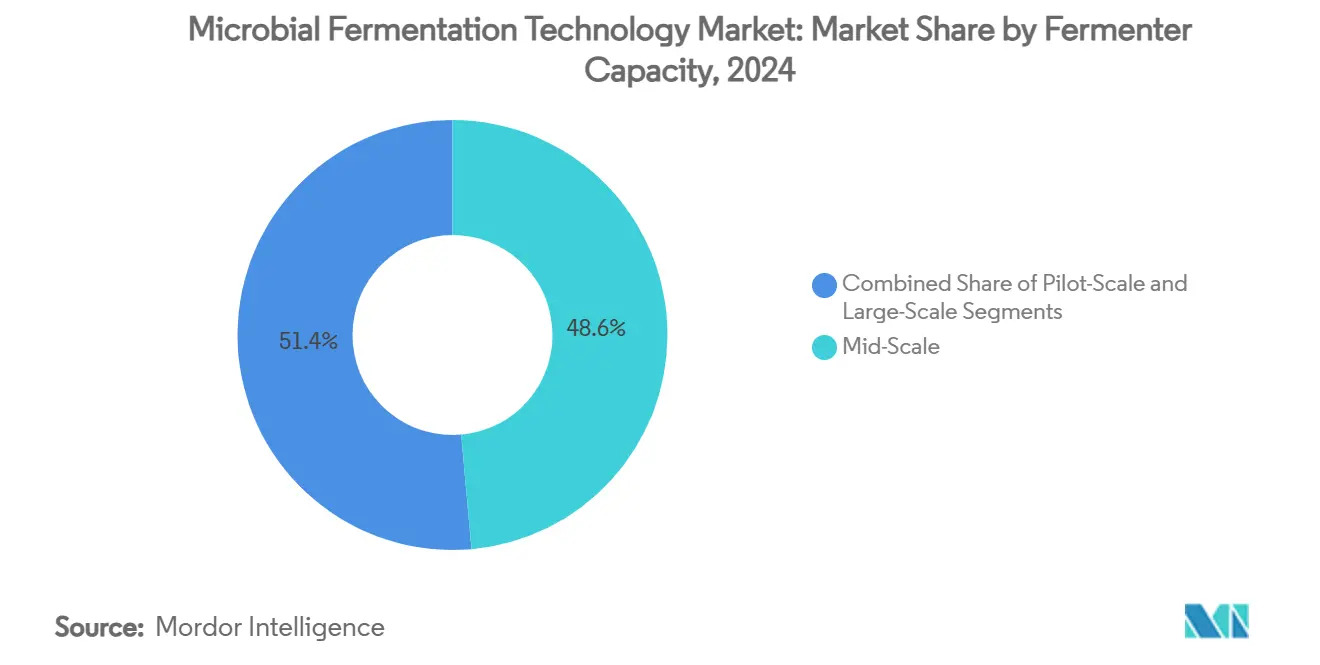 Microbial Fermentation Technology Market: Market Share by Fermenter Capacity