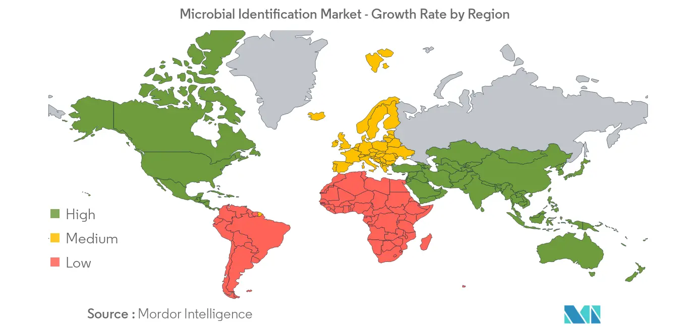 Microbial Identification Market - Growth Rate by Region