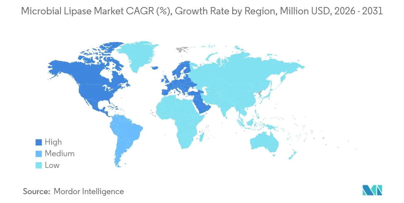 Microbial Lipase Market Growth Rate by Region