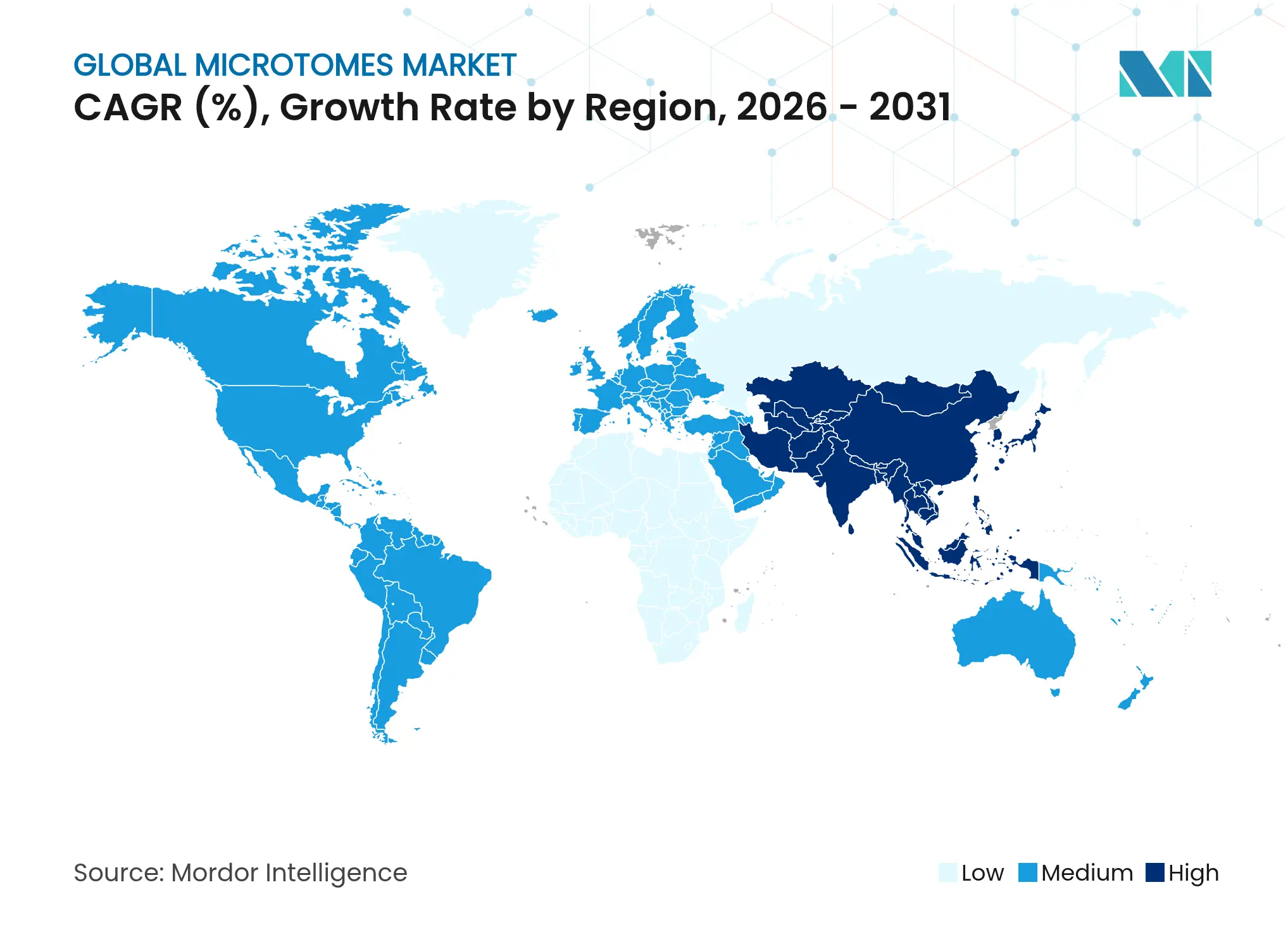 Global Microtomes Market CAGR (%), Growth Rate by Region