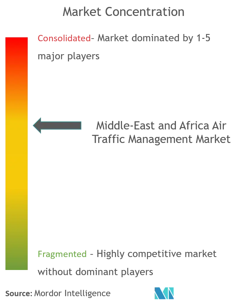 中東およびアフリカの航空交通管理市場集中度