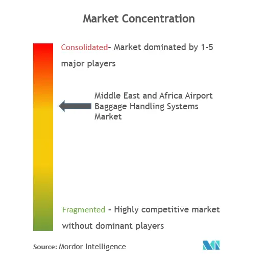 Sistemas de manipulación de equipaje en aeropuertos de Oriente Medio y ÁfricaConcentración del Mercado