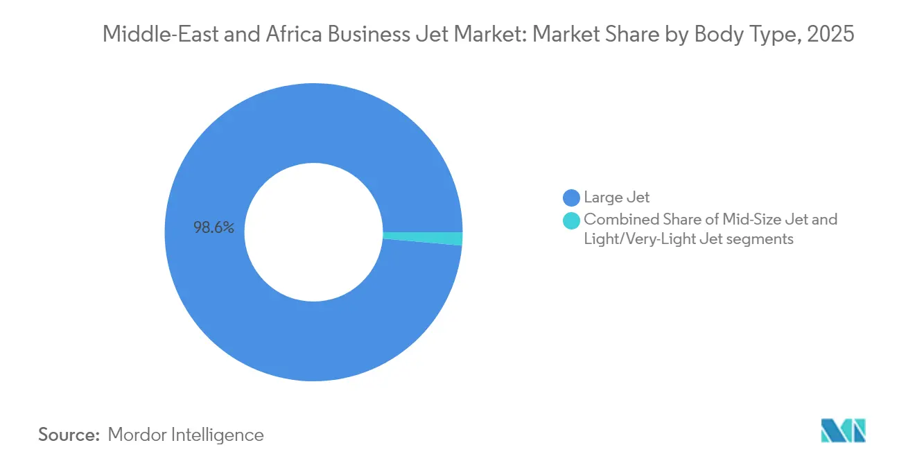 Middle-East and Africa Business Jet Market: Market Share by Body Type, 2025