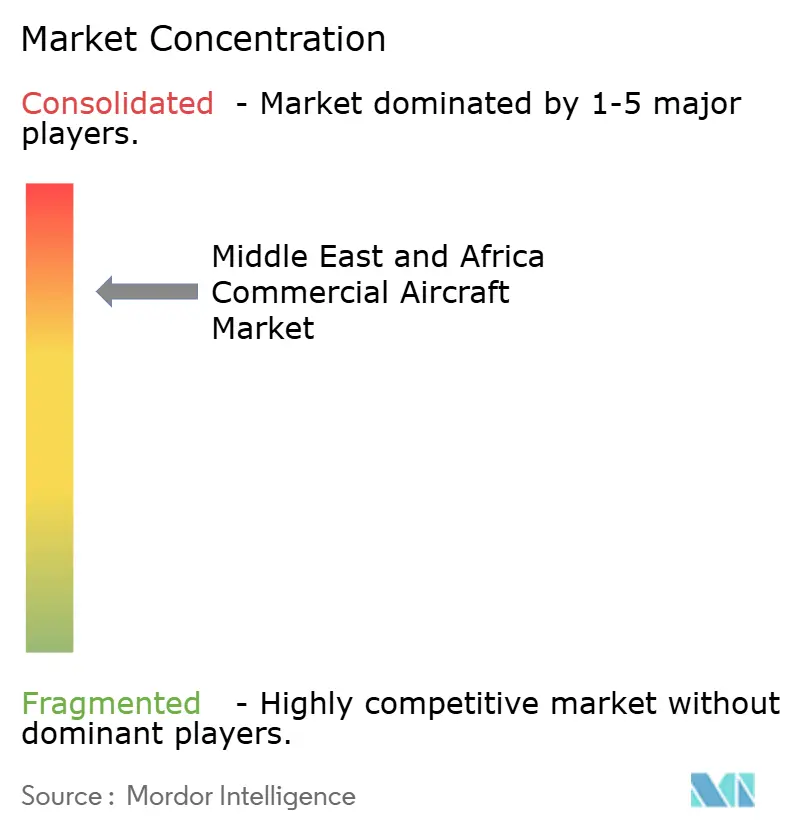 Middle East and Africa Commercial Aircraft Market Concentration