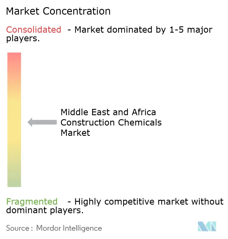 Middle East and Africa Construction Chemicals Market - Market Concentration