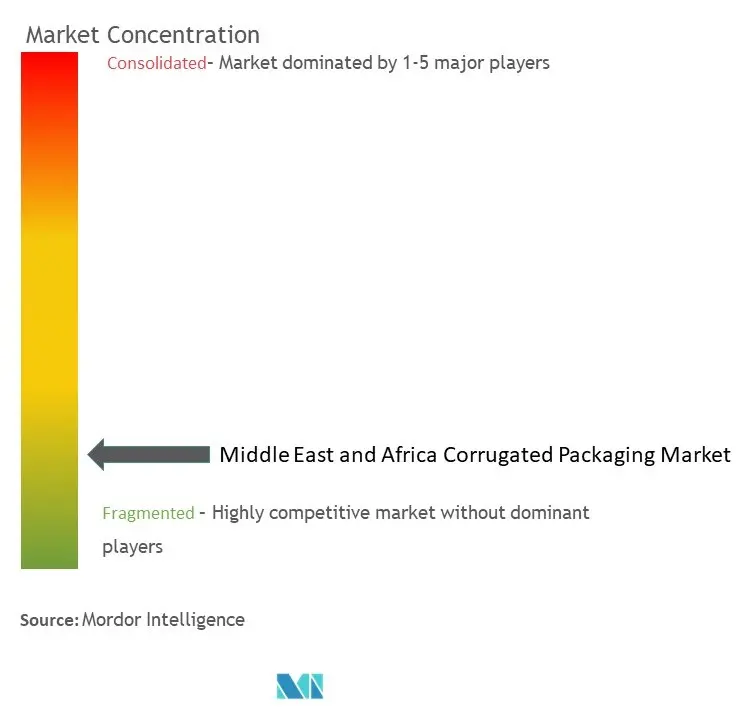 中東・アフリカ段ボール市場の集中度