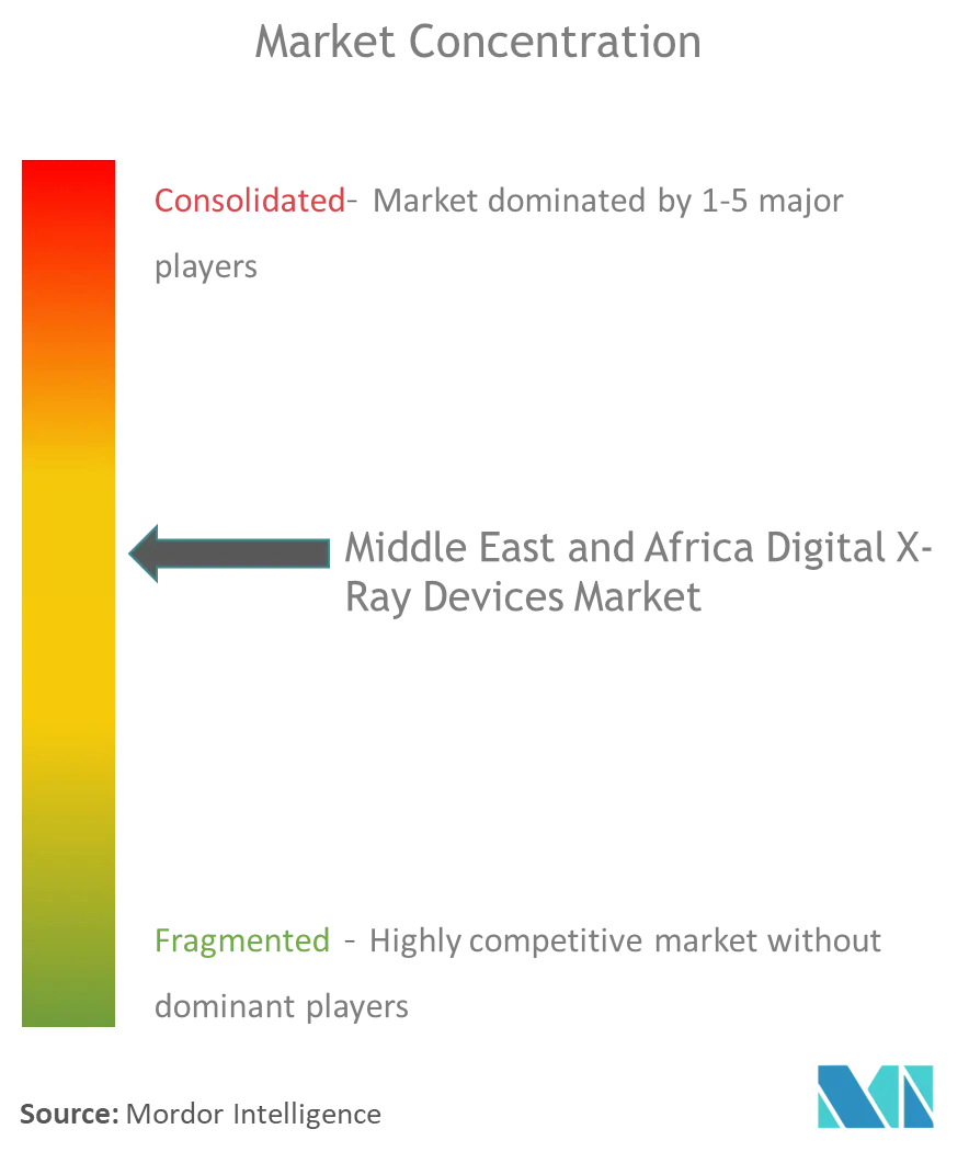 中東およびアフリカのデジタル X 線装置市場集中度