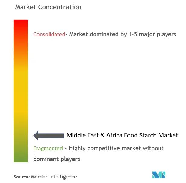 中東およびアフリカの食品でんぷん市場集中度