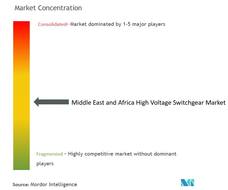 中東・アフリカ高圧開閉装置市場の集中度