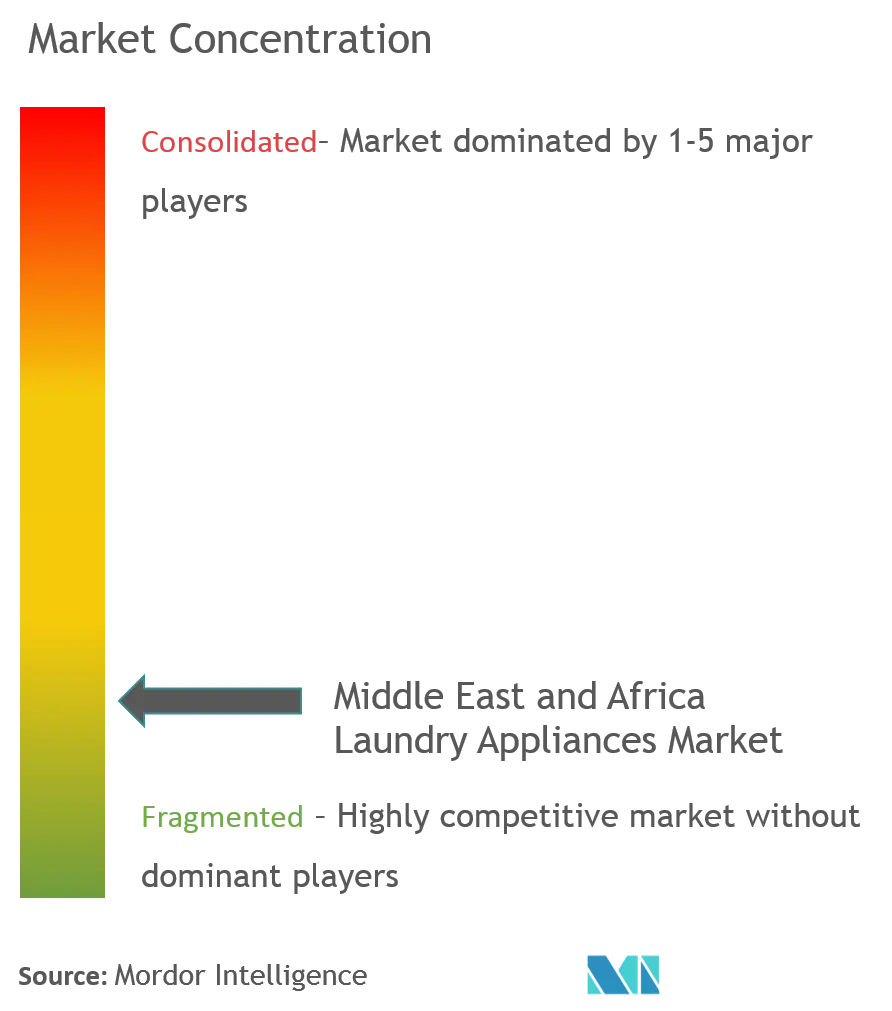 Middle East and Africa Laundry Appliances Market Concentration