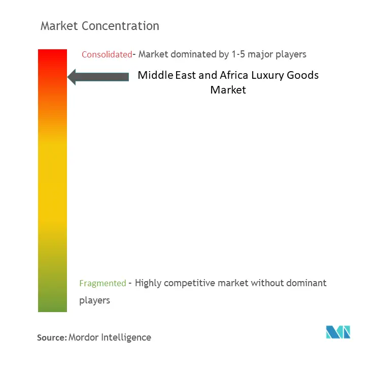 Middle East and Africa Luxury Goods Market Concentration