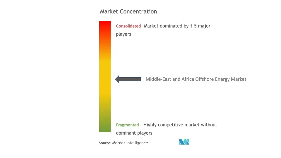 中東およびアフリカの海洋エネルギー市場集中度