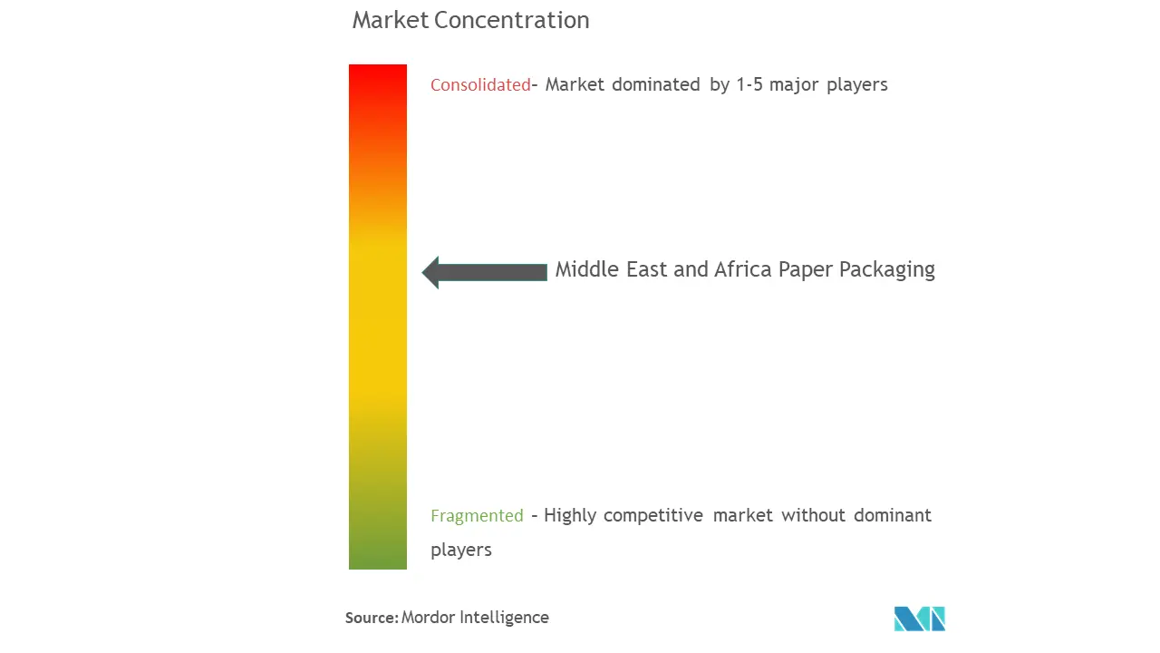 中東およびアフリカの紙包装市場集中度