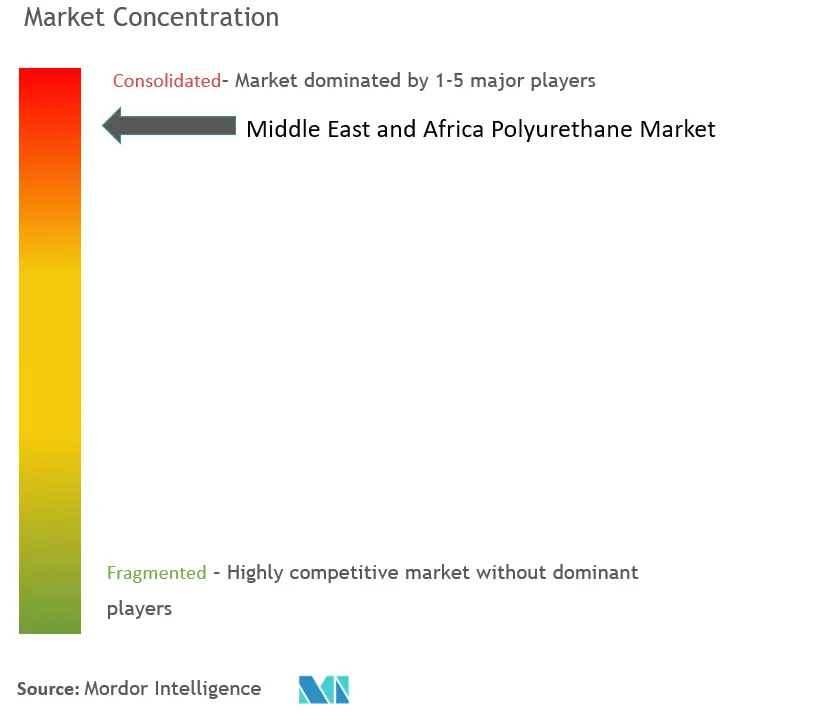 Concentração do mercado de poliuretano no Oriente Médio e na África
