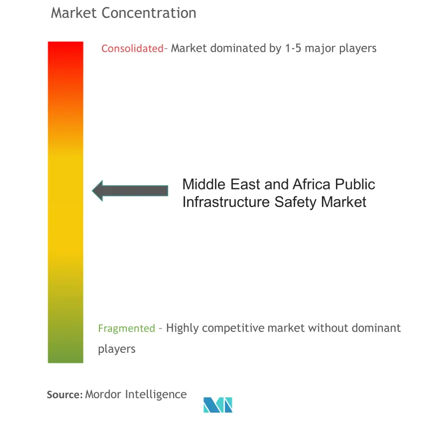 Middle East and Africa Public Infrastructure Safety Market - Market Concentration