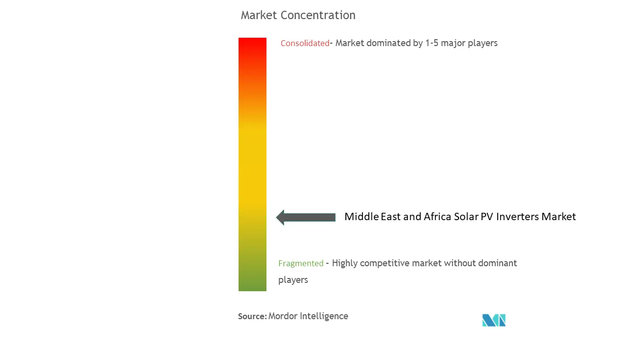 中東およびアフリカの太陽光発電インバータ市場集中度