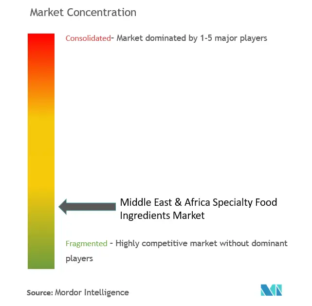 تركيز سوق المكونات الغذائية المتخصصة في الشرق الأوسط وأفريقيا
