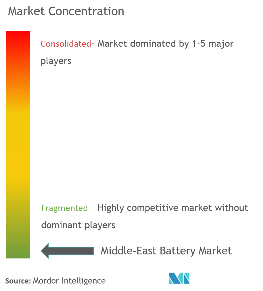 Middle-East Battery Market Concentration