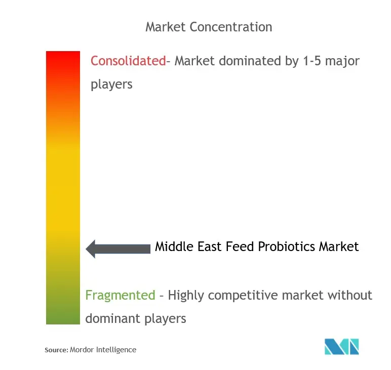 Probióticos alimentarios de Oriente MedioConcentración del Mercado